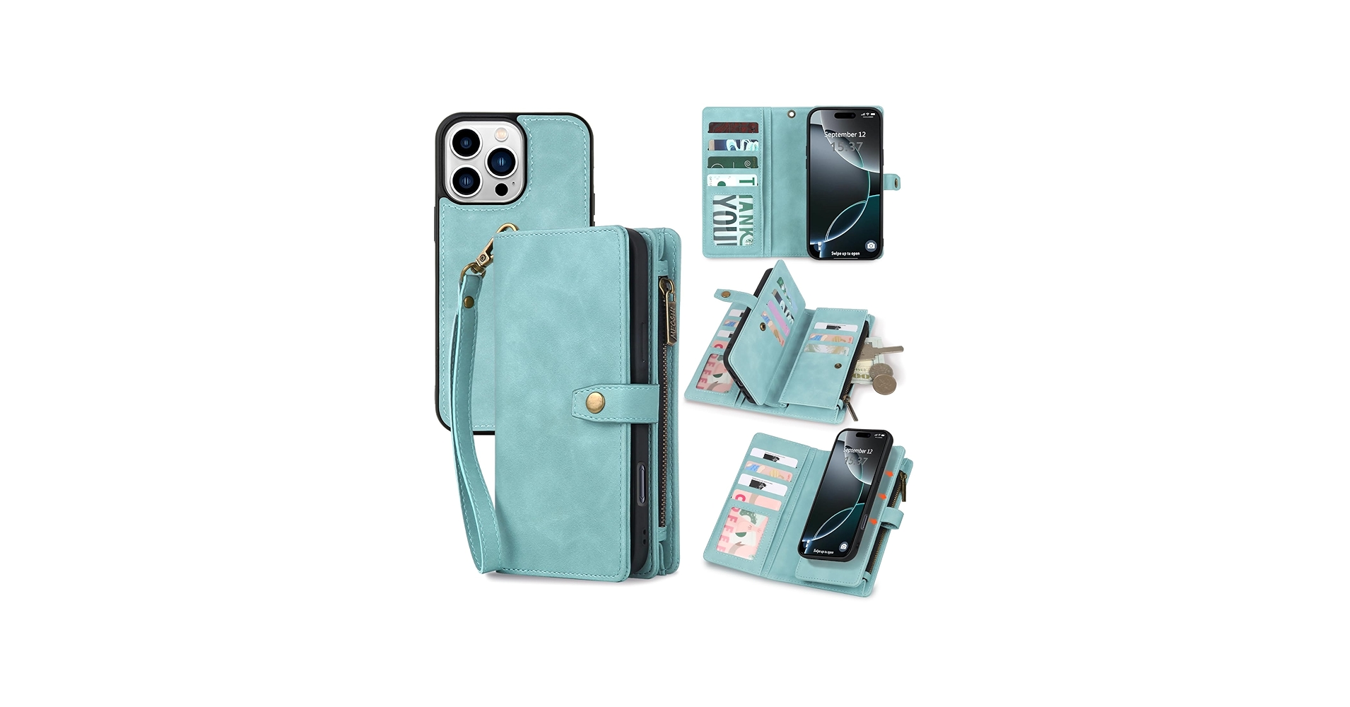 Amazon.com: TwoHead Wallet Case Compatible with iPhone 16 Pro Max