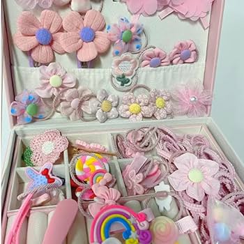 Amazon.com : Pink Hair Clip Box Floral Hairpin Birthday Gift For