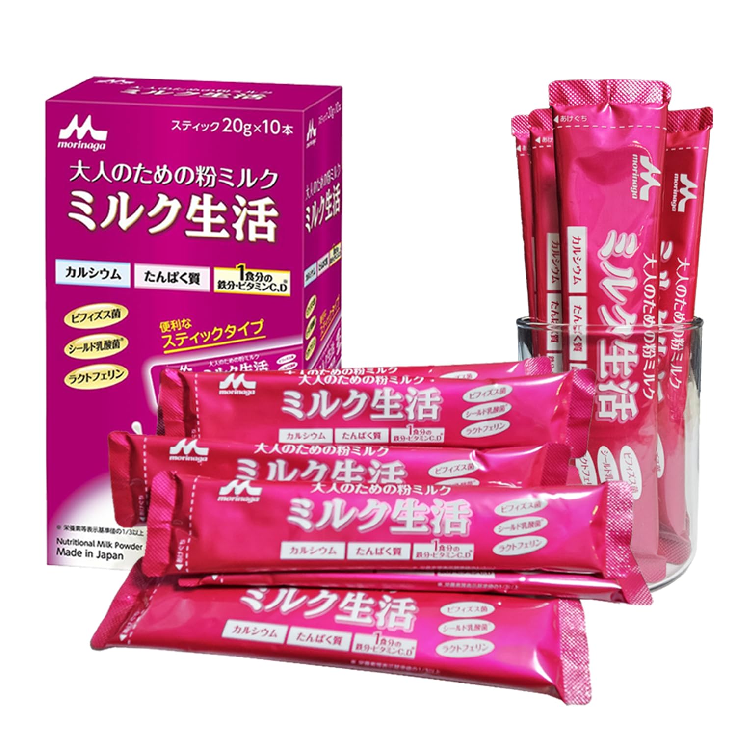 Amazon.co.jp: 大人のための 粉ミルク ミルク生活 スティック タイプ