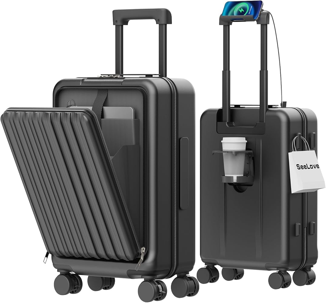 Amazon | [Seelove] スーツケース 機内持ち込み フロントオープン 多