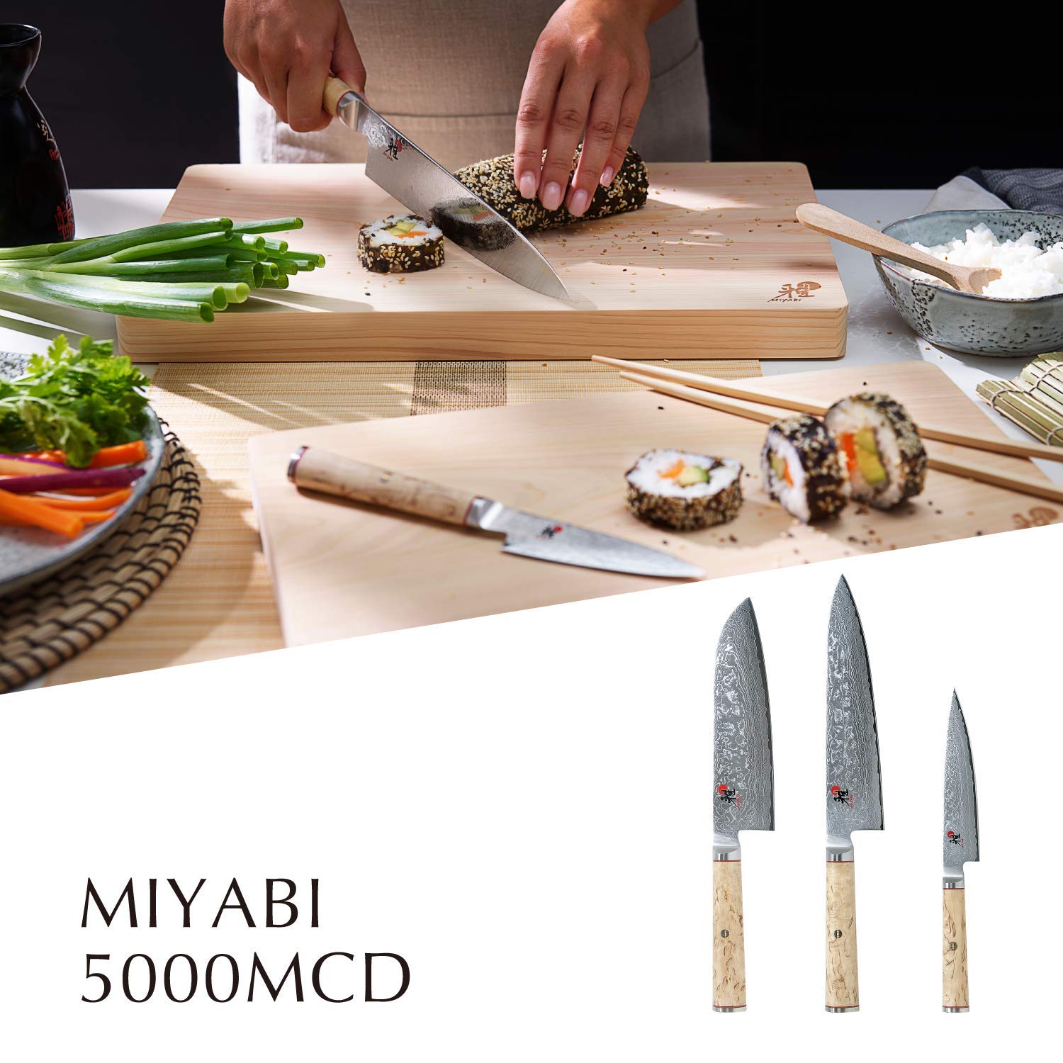 MIYABI 5000 MCD SANTOKU, Wood (34374-181) : Amazon.ca: Home