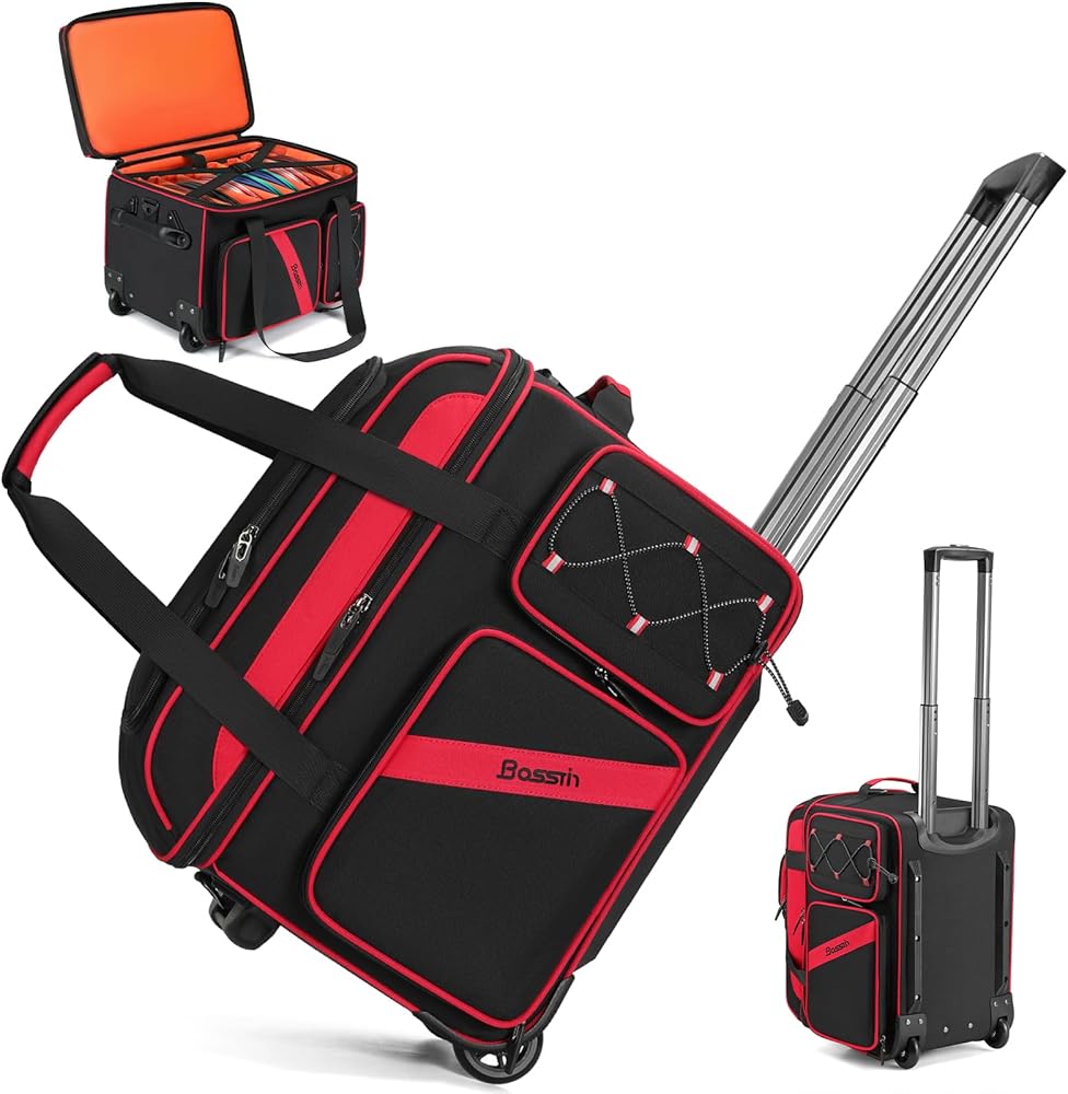 Amazon.com: BOSSTIN Rolling DJ Cable Bag with Wheels, DJ Gig Bag