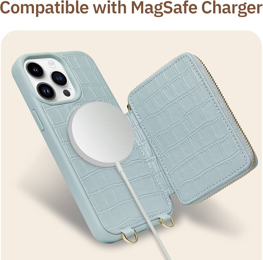 Amazon.co.jp: CUSTYPE iPhone 14 Pro用 MagSafeケース 財布 女性用