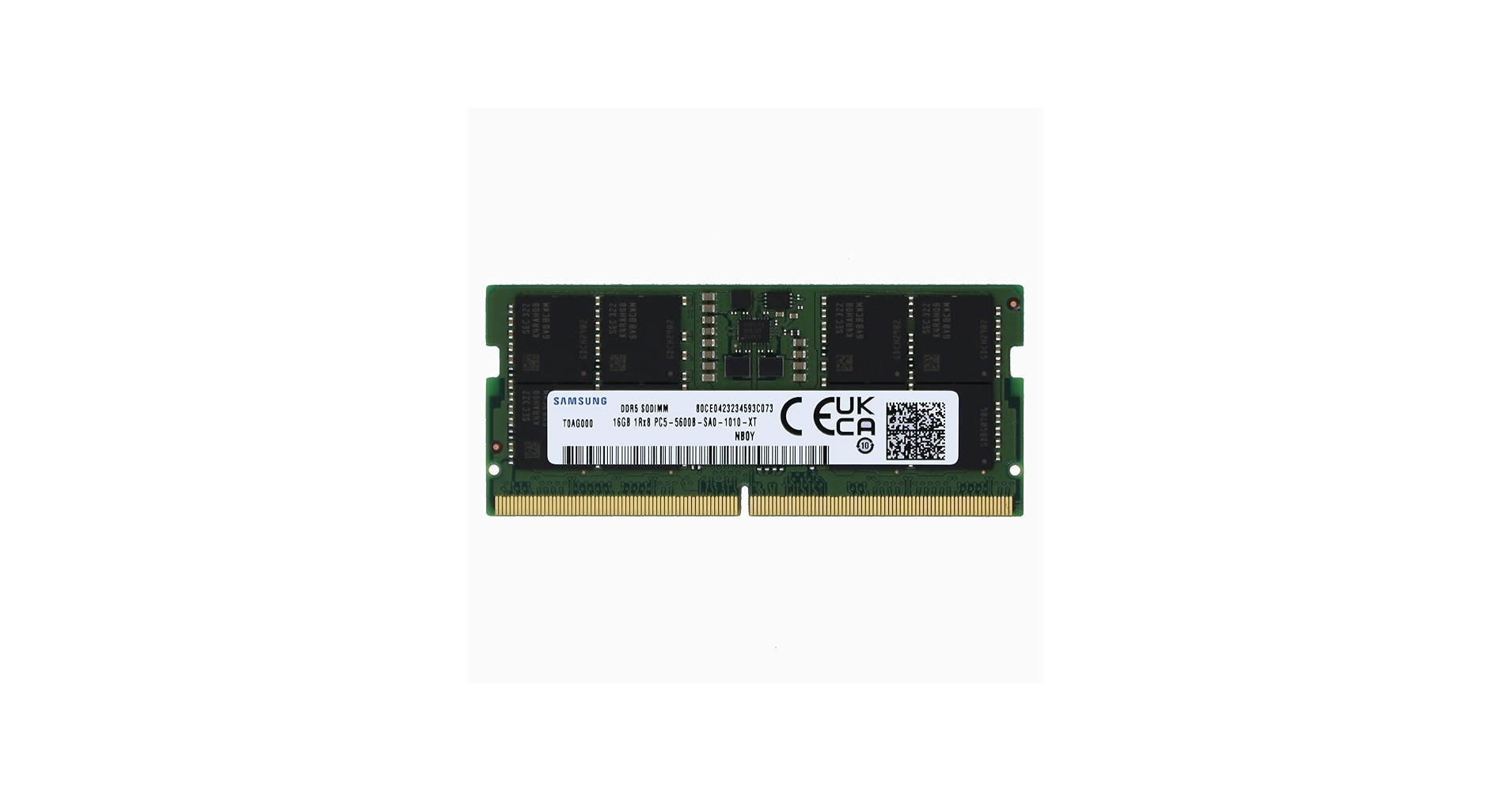 Samsung 16GB DDR5 5600MHz PC5-44800 SODIMM 1Rx8 Single Rank CL46