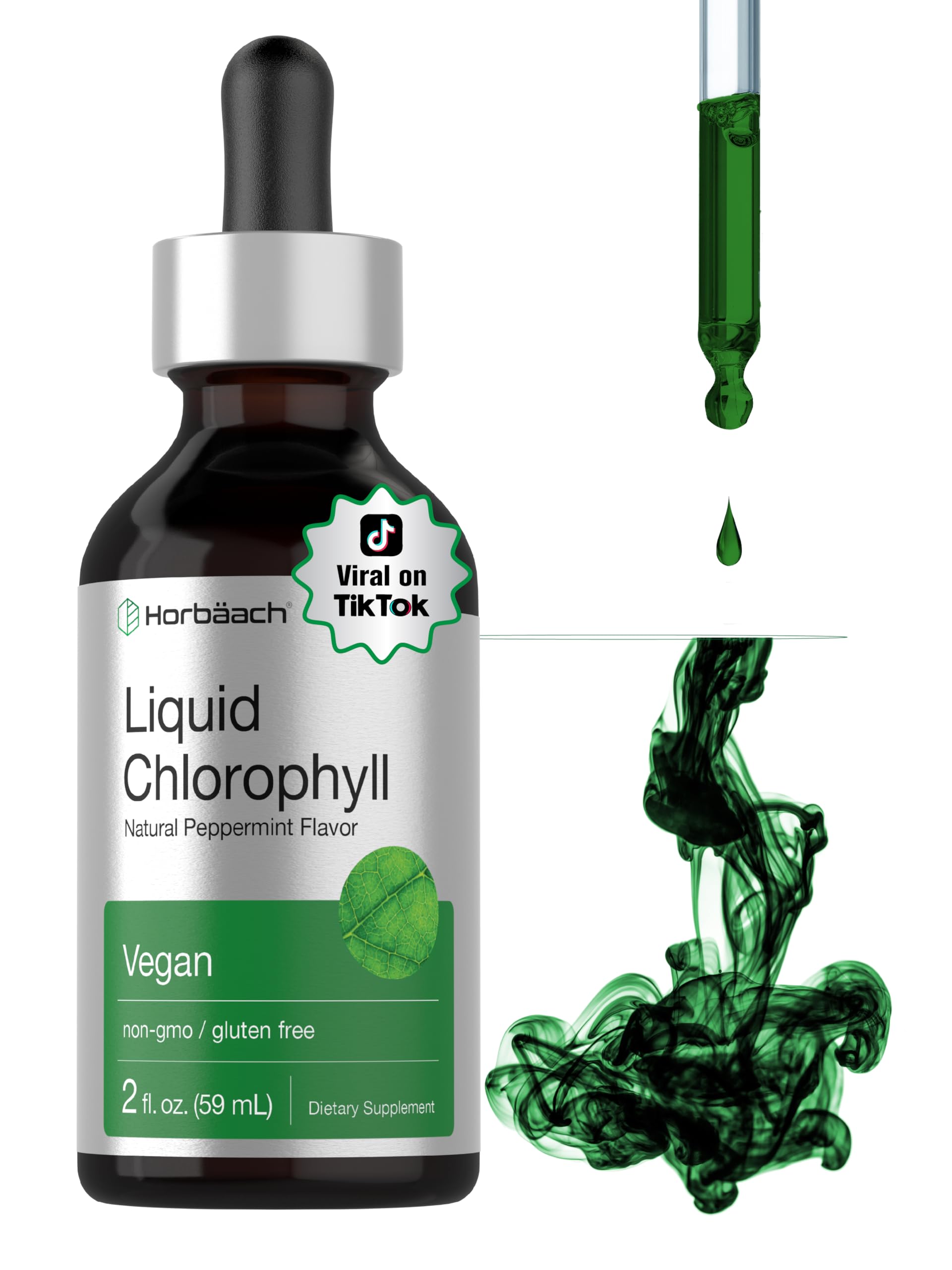 Amazon.com: Horbäach Liquid Chlorophyll Drops | 2 oz | Vegan, Non