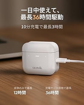 Amazon.co.jp: Cearvol 集音器 Bluetooth5.3 ワイヤレス イヤホン型