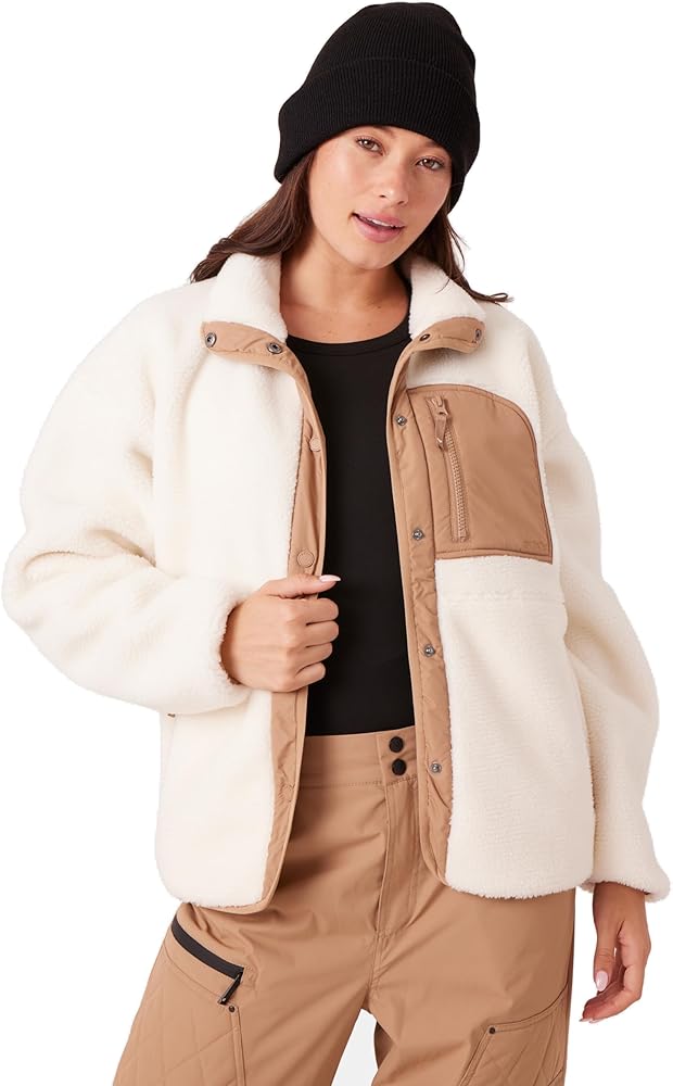 Amazon.com: Roxy Women's Bonded Sherpa Jacket – Oversized Fit