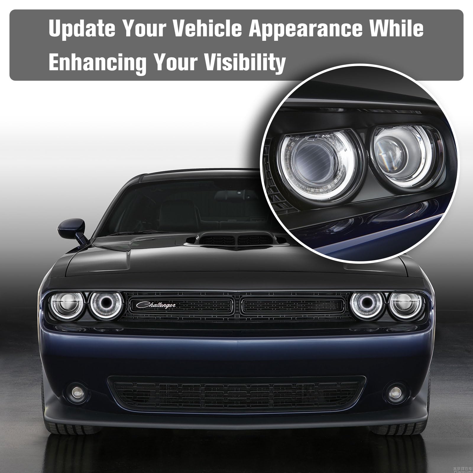 Amazon | LitMiRaCle ダッジ チャレンジャー ヘッドライト電球、LED