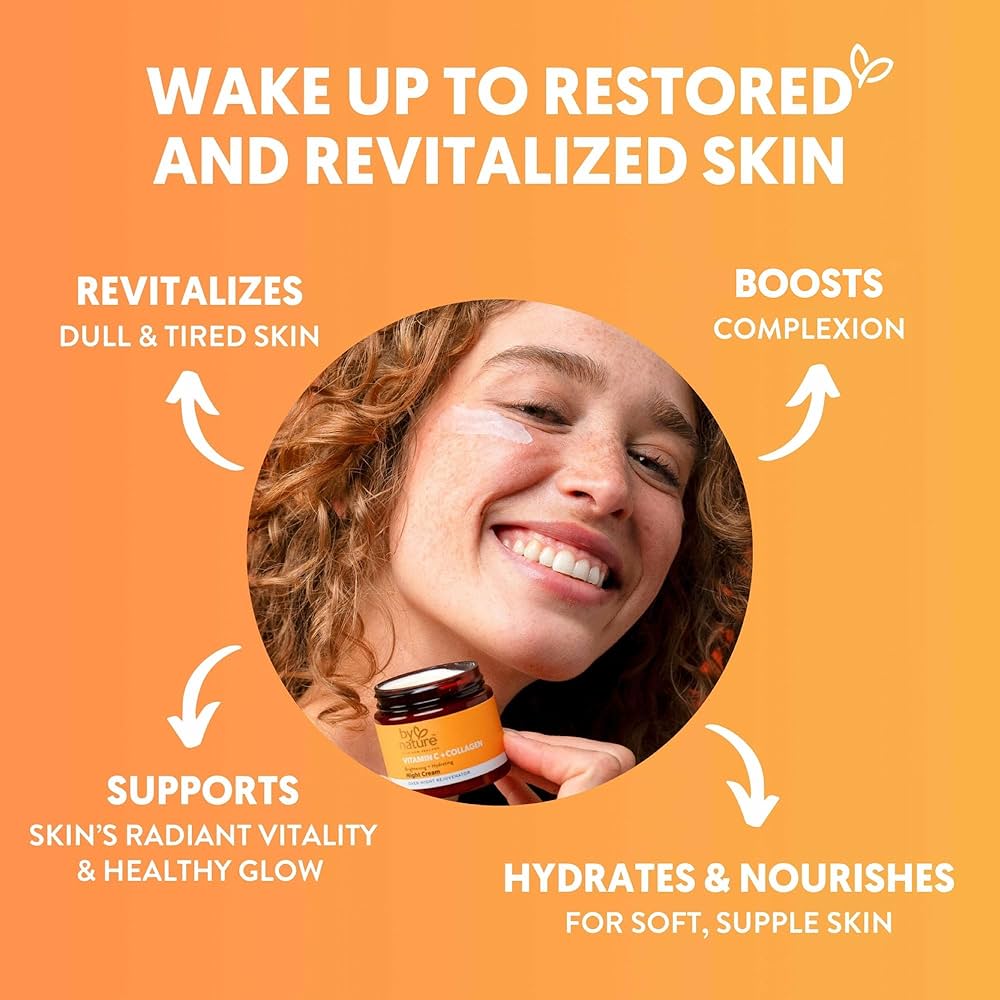 Amazon.com: By Nature Face Night Cream - Vitamin C + Collagen PM