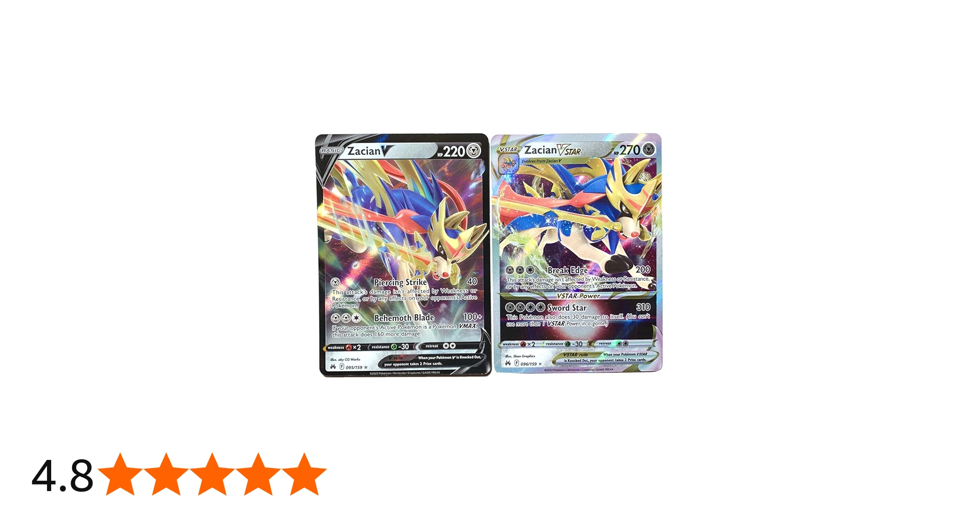 Amazon.co.jp: Zacian V & VSTAR - 096/159 - Crown Zenith - ポケモン