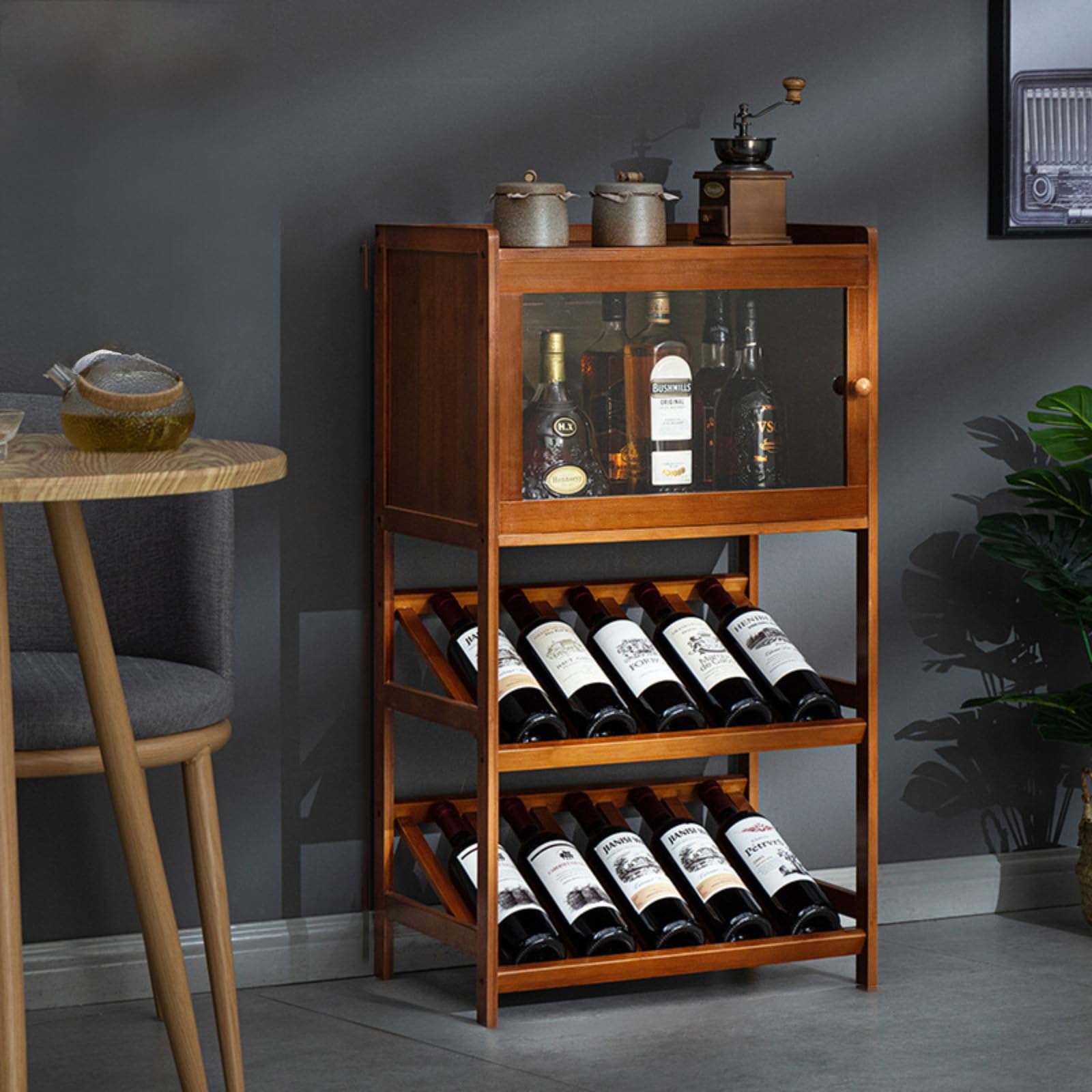 Amazon｜CTREVL 酒 棚 ワインバーキャビネット ウイスキーラック