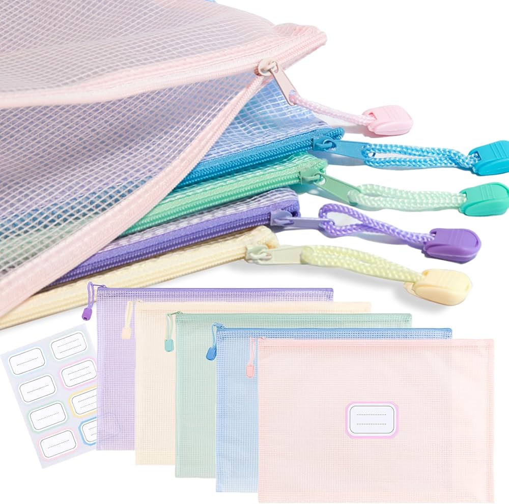 Amazon | YOAYAO ジッパー式ファイル袋 クリアファイル A4 5個入り