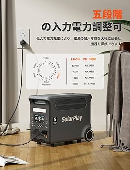 Amazon.co.jp: SolarPlay Q3600 ポータブル電源 3840Wh 大容量 長寿命