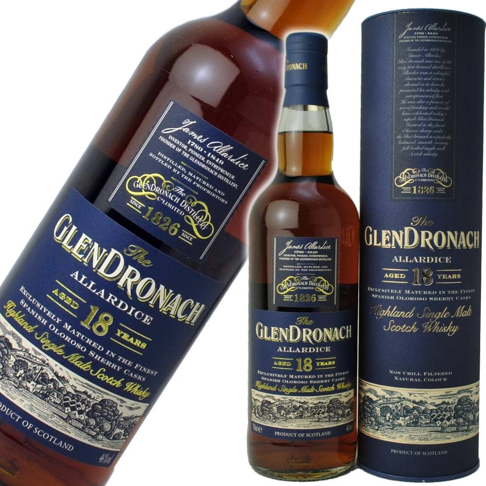 Amazon.co.jp: グレンドロナック 18年 アラダイス 700ml 46度 箱付