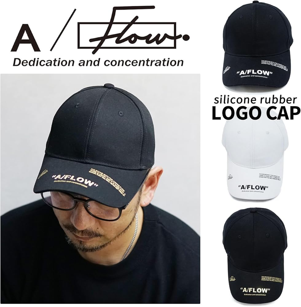 Amazon | [Aiming Flow] キャップ メンズ 〔ブラック×ゴールド/サイズ