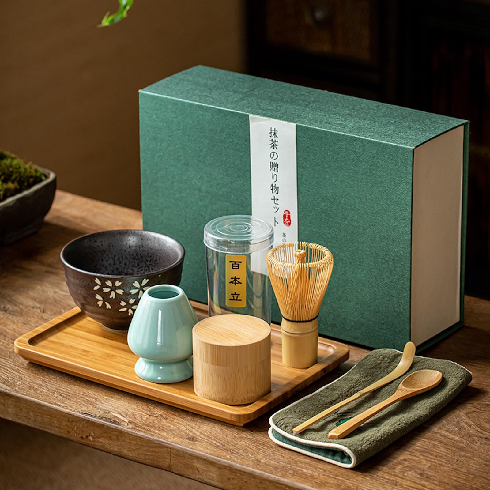 Amazon｜JIKANNOYA 抹茶セット 初心者 8点セット お点前セット 陶器