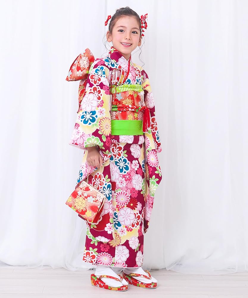 Amazon | [KYOETSU] [キョウエツ] 七五三 着物 7歳 女の子 フルセット