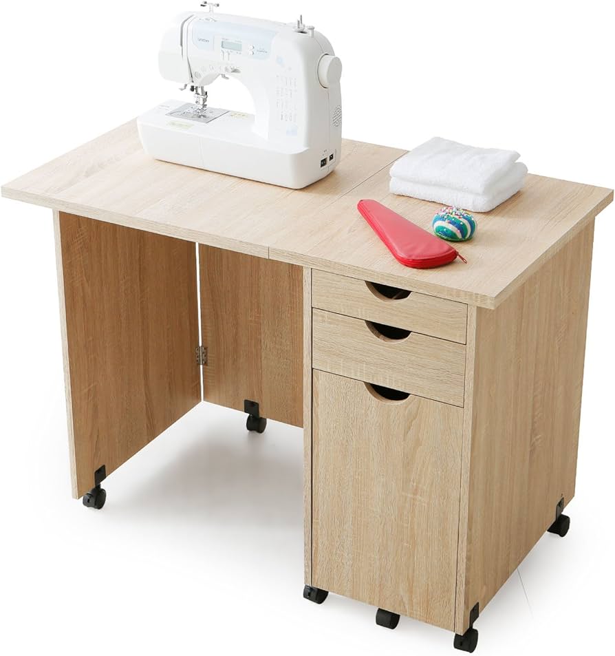 Amazon.co.jp : LOWYA ロウヤ ミシン台 作業台 洋裁 折りたたみ