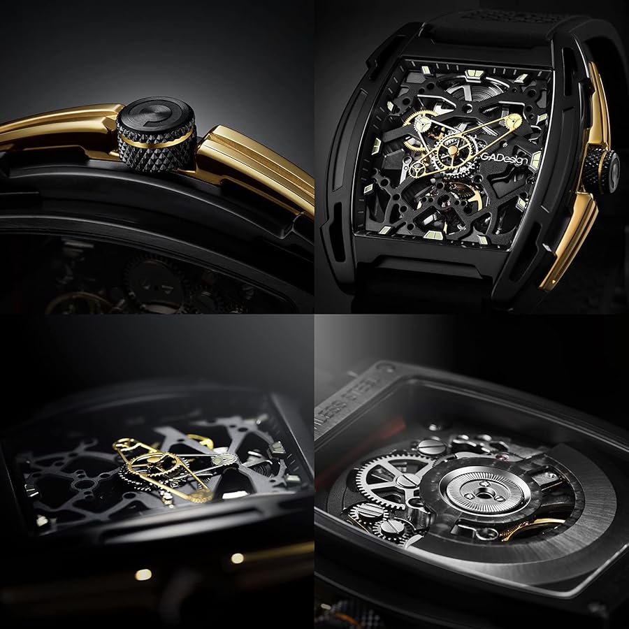 Amazon | [公式販売店] CIGADesign 腕時計 メンズ スケルトン自動巻き