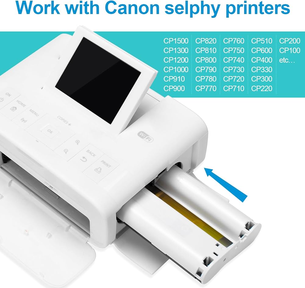 Amazon.co.jp: Canon Selphy CP1500用紙とインクの交換用。CP1300