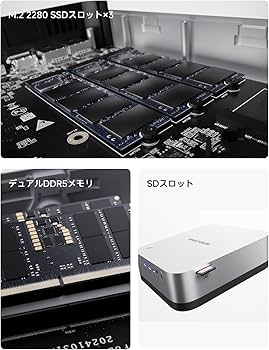 Amazon.co.jp: MINISFORUM X1 Pro 370ミニPC、AMD Ryzen AI 9 HX 370