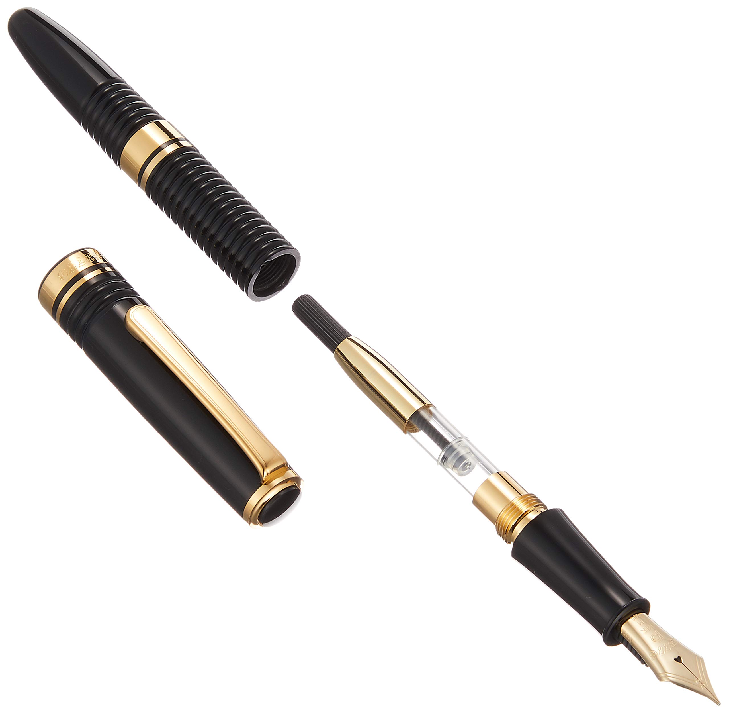 Amazon | PLATINUM プラチナ万年筆 #3776ギャザード ブラック 中字 PTB