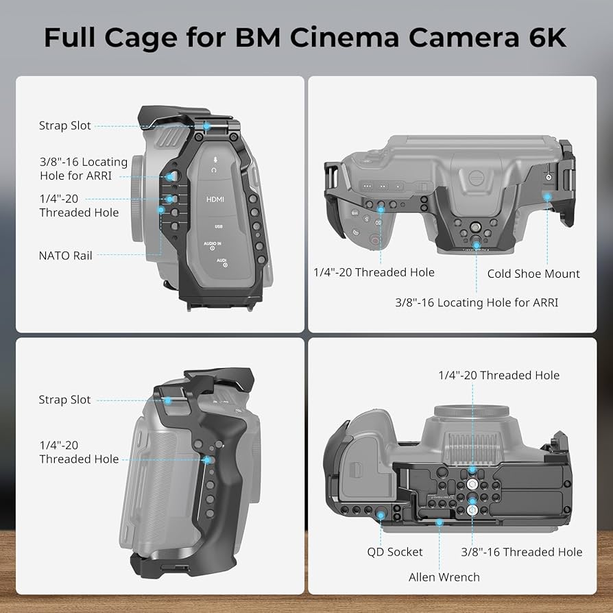 Amazon.com : SmallRig Camera Cage Basic Kit for Blackmagic Design