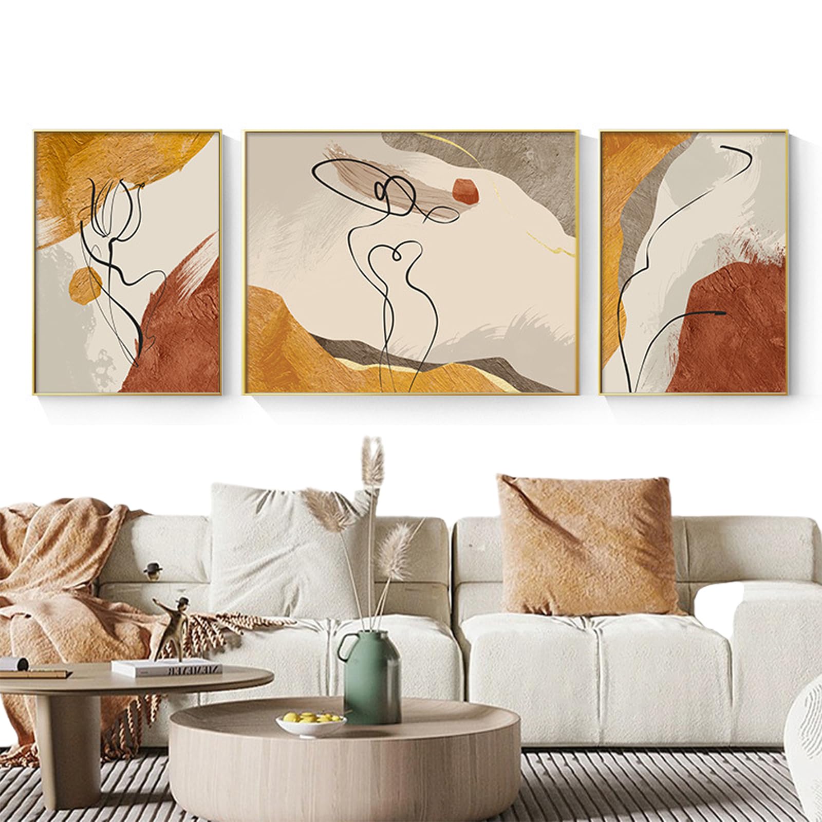 Amazon.co.jp: アートパネル 北欧 抽象 幾何 3枚セット飾り絵 ポスター