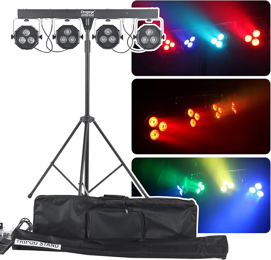 Amazon.com: DragonX 4 Gig Bar DJ Lighting System | All-in-One LED