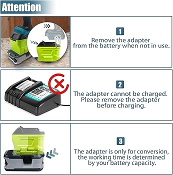 Amazon.com: ZDTZ Battery Adapter for Ryobi 18V to for Makita BL18