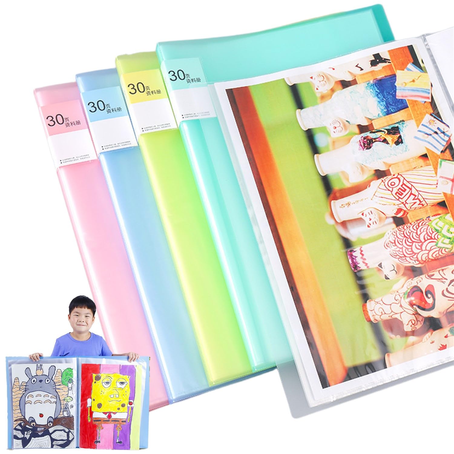 Amazon.co.jp: 作品ファイル 賞状ファイル ポスターファイル クリア