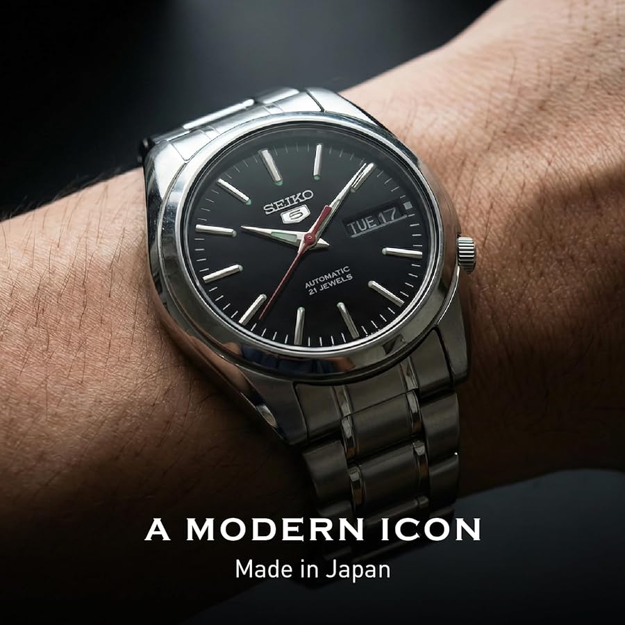 Amazon | Seiko Men's 5 Automatic SNKL45K Black Stainless-Steel