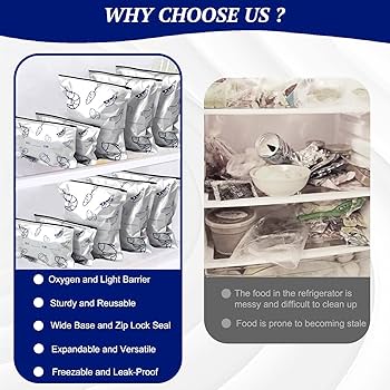 Reusable Aluminum Foil Sealable Storage Bags - Freezer Bags