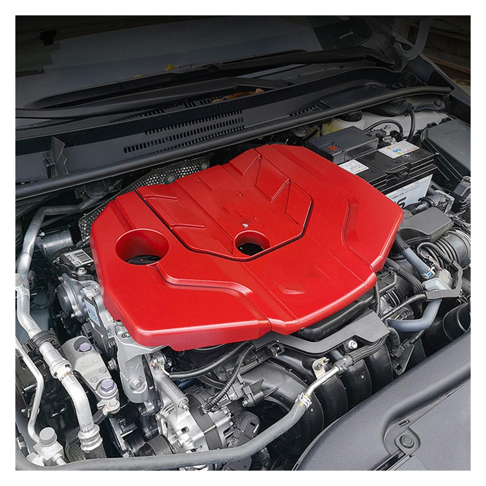 Amazon.co.jp: 車の難燃性エンジンカバーボンネットフードエンジン