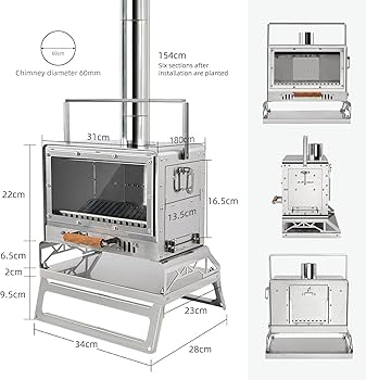 Amazon.co.jp: XCMAN 薪ストーブ キャンプを快適にする薪ストーブ