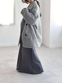 Amazon.co.jp: [カランシエル] コート ツイード ボンディング ダブル