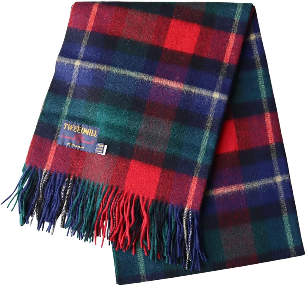 Amazon | [ツイードミル] ウール タータンチェック 大判ストール 70