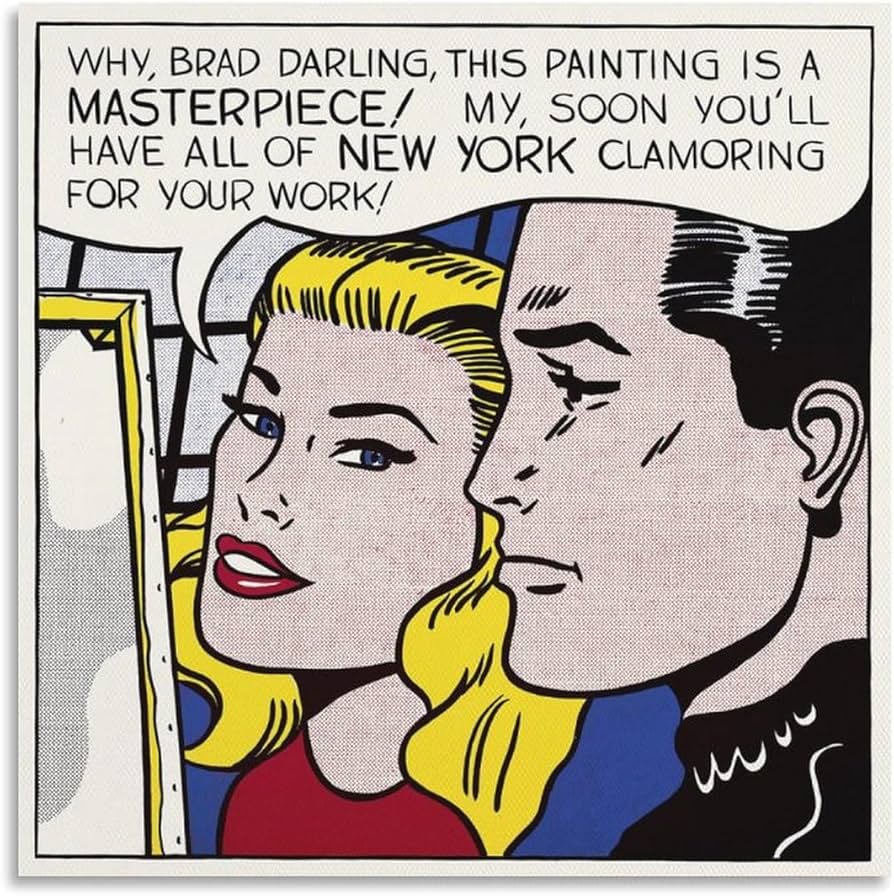 Amazon.co.jp: ロイ・リキテンスタイン「マスターピース」絵画 モダン