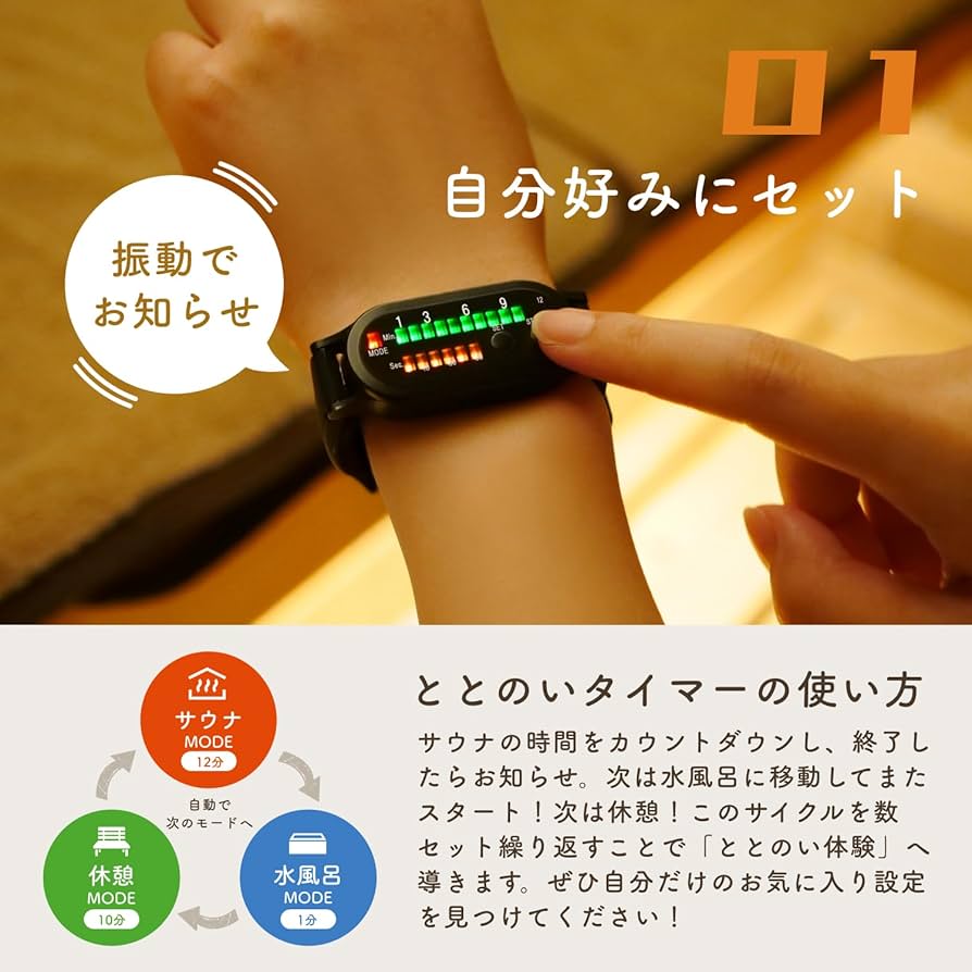 Amazon.co.jp: ZEN STATE ととのいタイマー サウナウォッチ 腕時計