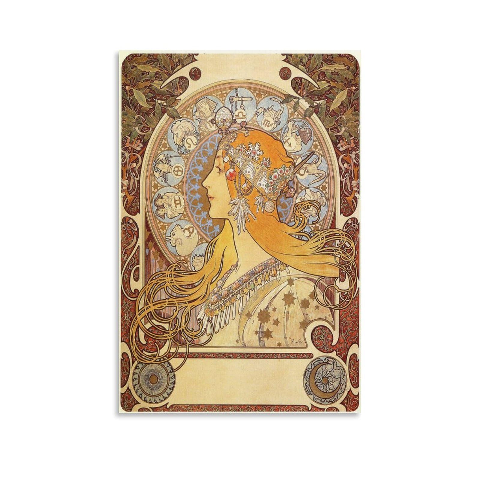 Amazon.co.jp: アルフォンス・ミュシャ作品（黄道十二宮）印刷