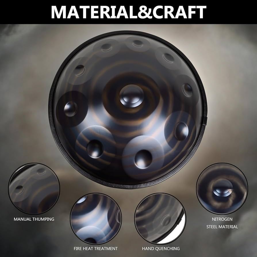 Amazon | ハンドパン d マイナー 打楽器（ブルー - 432hz - 10音