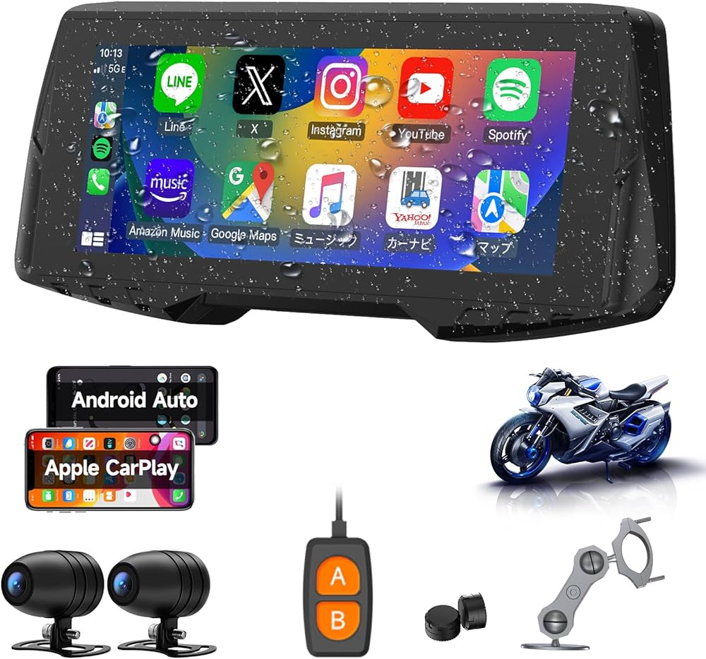 Amazon.co.jp: Spedal バイク ドライブレコーダー 前後1080P CarPlay