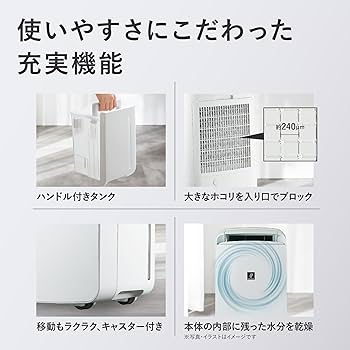 Amazon.co.jp: シャープ 冷風 衣類乾燥 除湿機 CM-R100-W