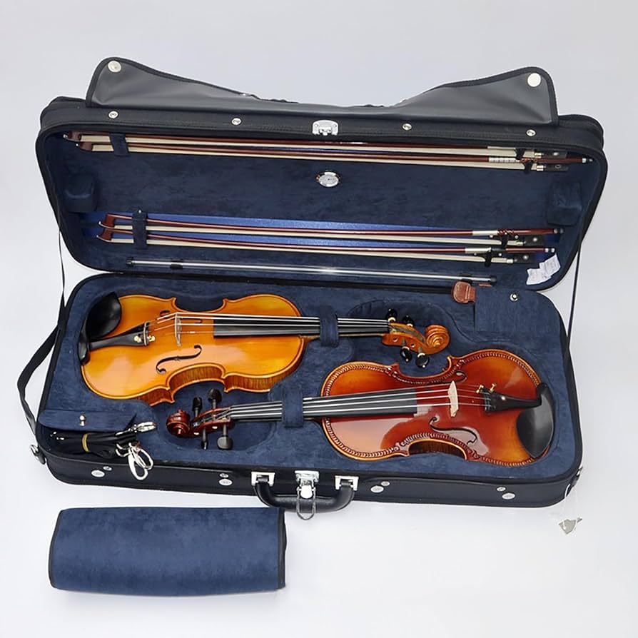 Amazon.co.jp: 4/4 バイオリンケース、ダブルバイオリンケース、2 つの