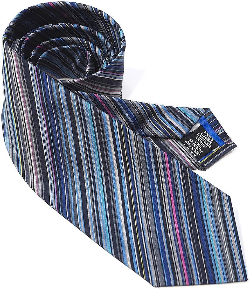 Amazon | ポールスミス (8cm幅) マルチストライプ柄 (ネイビー/ブルー