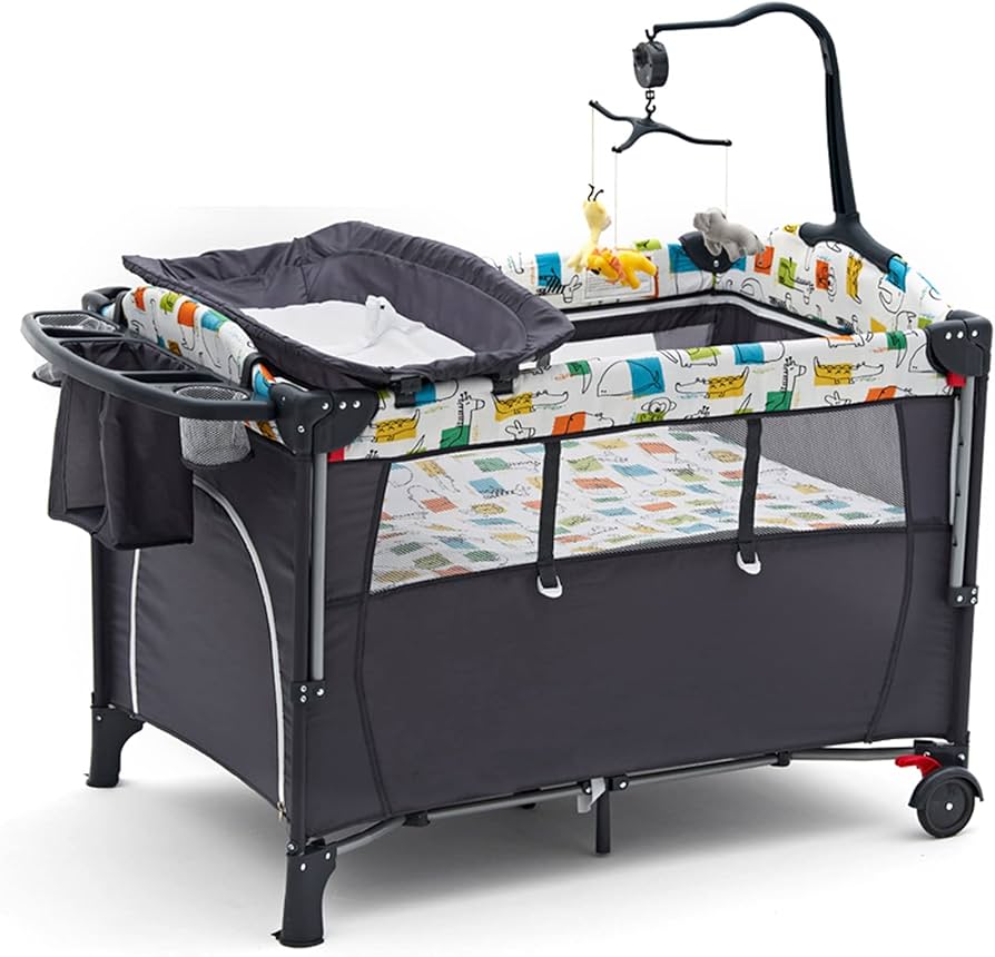 Amazon.co.jp: ベビーベッド 折りたたみ ベビーサークル 添い寝ベッド