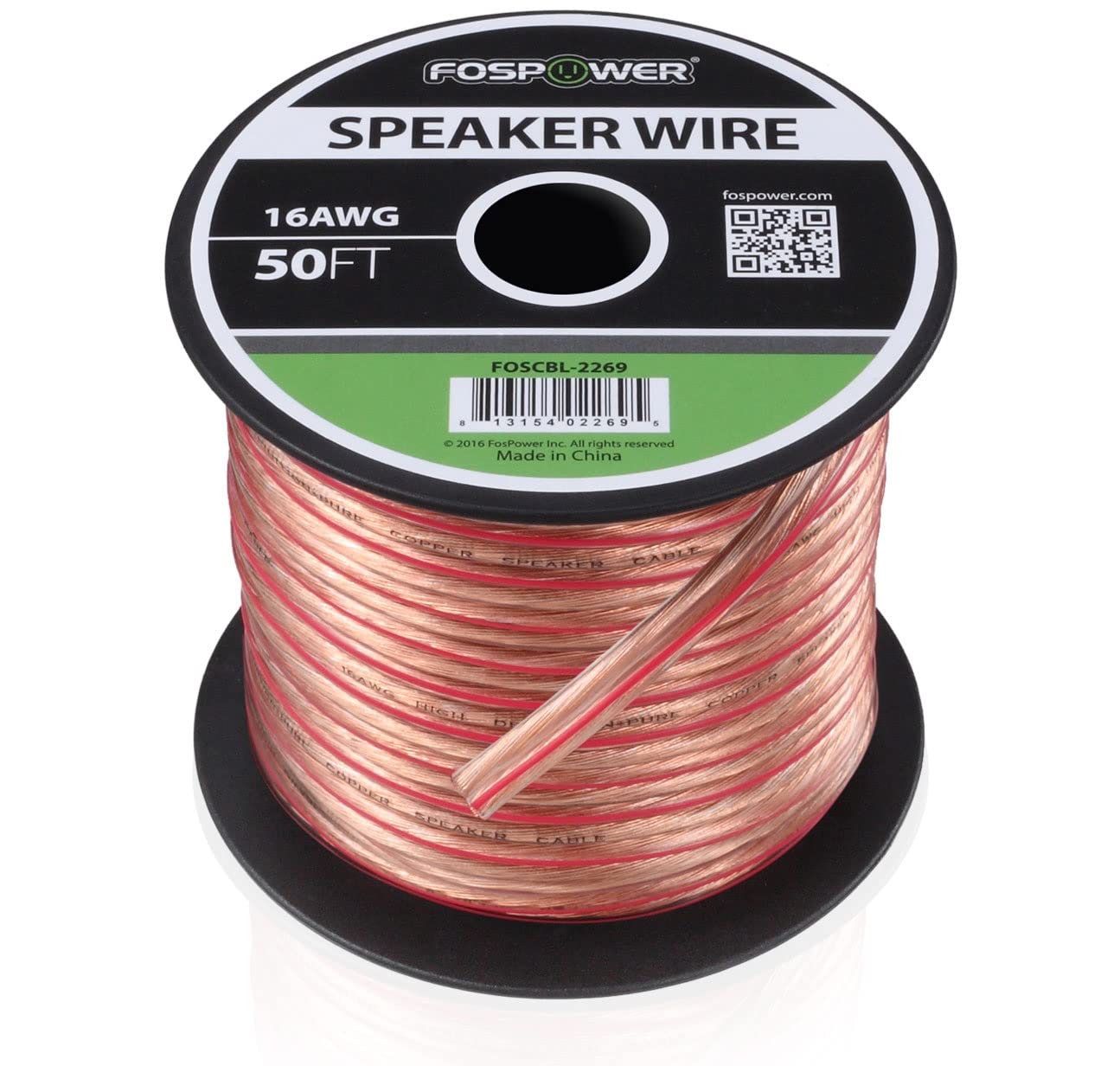 Amazon | FosPower 16AWG 純銅 高純度OFC スピーカーケーブル