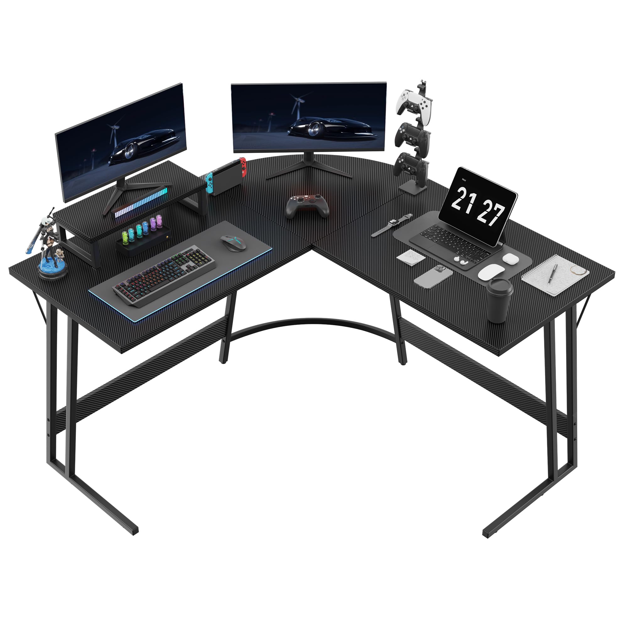 Amazon | Anovara(アノヴァラ) L字デスク ゲーミングデスク pcデスク