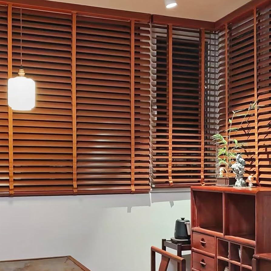 Amazon｜ウッドブラインド カーテン、ブラインド 木製 ブラインド