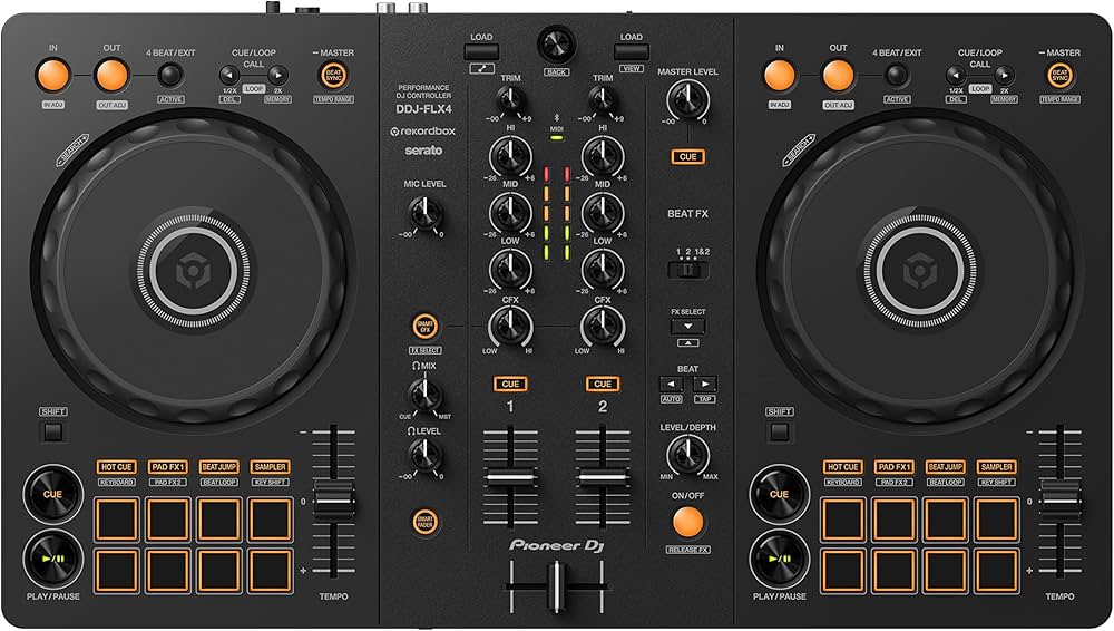 Pioneer DJ DDJ-FLX4 2 Channel - 8 Performance Pads - Rekordbox and